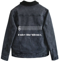 Enjoy The Silence (dark) Classic Unisex Sherpa-lined Denim Jacket | Artistshot