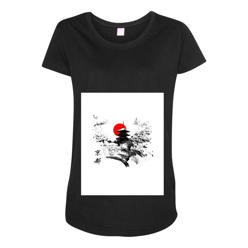 Kyoto Japan Old Capital Maternity Scoop Neck T-shirt by HECTORNVAZQUEZ | Artistshot