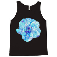 Blue Anemone Flower Painting Red Green Flower Red Green Abstract Water Tank Top | Artistshot