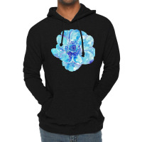 Blue Anemone Flower Painting Red Green Flower Red Green Abstract Water Lightweight Hoodie | Artistshot