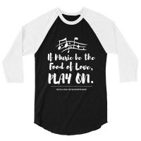 Famous Music Quotes Or Musical Quotes (white Version) Classic 3/4 Sleeve Shirt | Artistshot