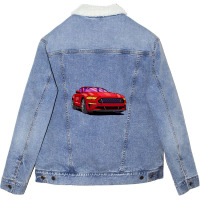 Sports Red Car Unisex Sherpa-lined Denim Jacket | Artistshot