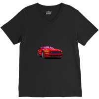 Sports Red Car V-neck Tee | Artistshot