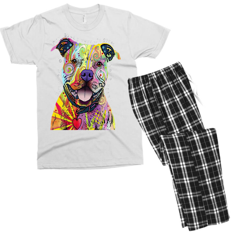 Beware Of Pit Bulls They  Will Steal Your Heart Men's T-shirt Pajama Set | Artistshot