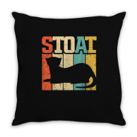 Vintage Stoat Short-tailed Weasel Ermine Throw Pillow | Artistshot