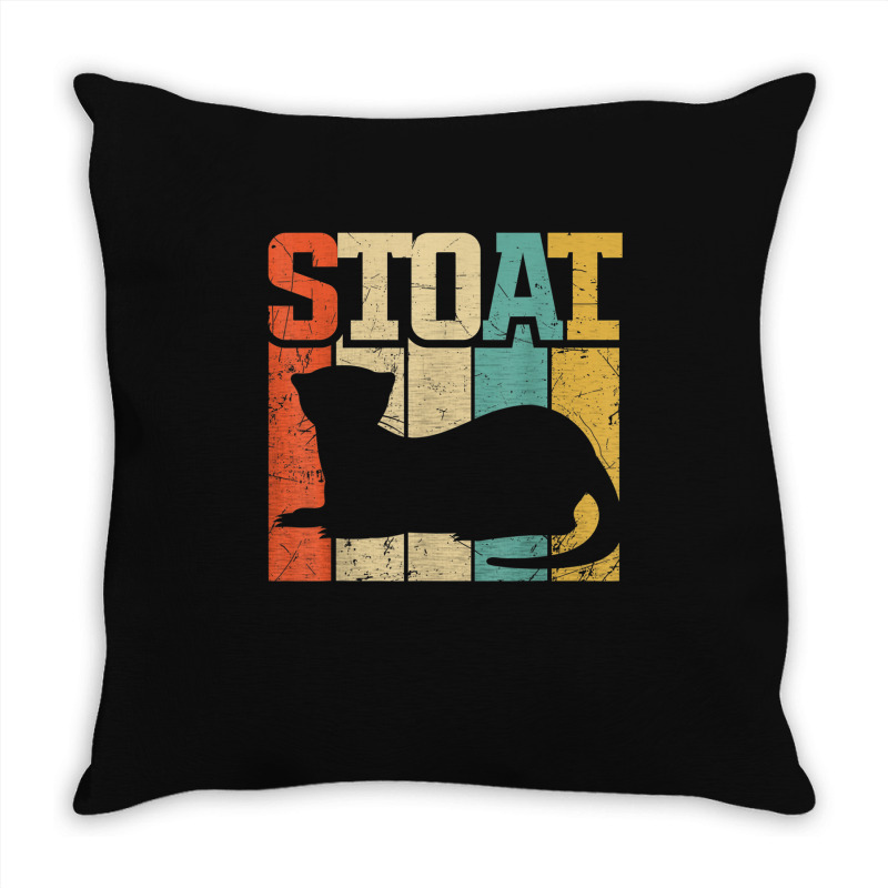 Vintage Stoat Short-tailed Weasel Ermine Throw Pillow | Artistshot