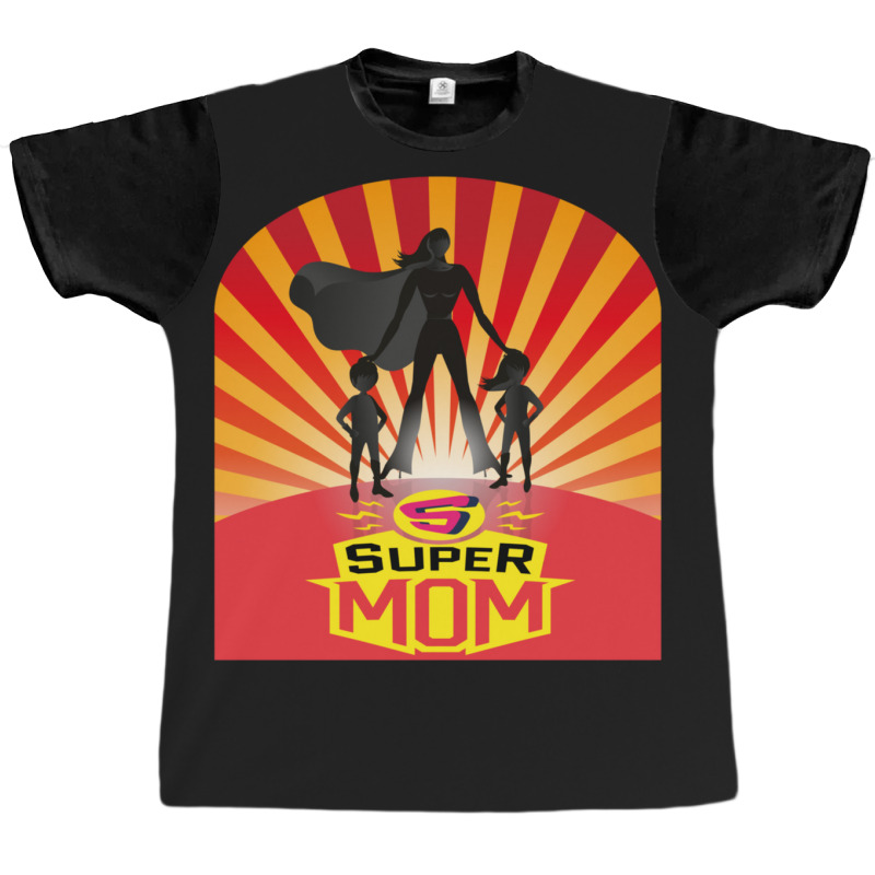 Super Mom Funny Superhero Mother's Day Graphic T-shirt | Artistshot