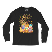 Cats T  Shirt Cats Fall Autumn Leaf Tree Lover Season Fan Enjoy T  Shi Long Sleeve Shirts | Artistshot