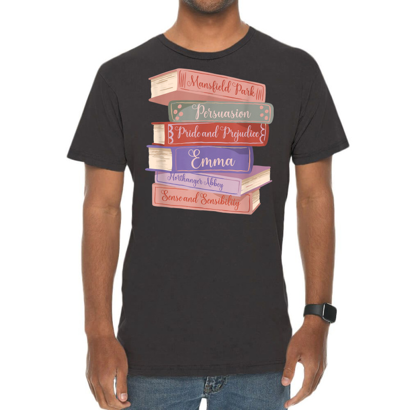 Literacy Austen Novels Romance Books Literary Jane Austen T Shirt Vintage T-Shirt by hamlerf | Artistshot