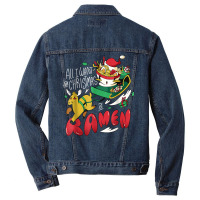 Funny Christmas Ramen All I Want For Christmas Is Ramen Xmas Men Denim Jacket | Artistshot