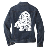 Cocker T  Shirt Cute Cocker Spaniel Gift T  Shirt Ladies Denim Jacket | Artistshot