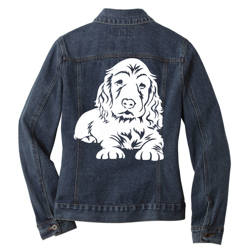 Cocker T  Shirt Cute Cocker Spaniel Gift T  Shirt Ladies Denim Jacket by oritchie954 | Artistshot