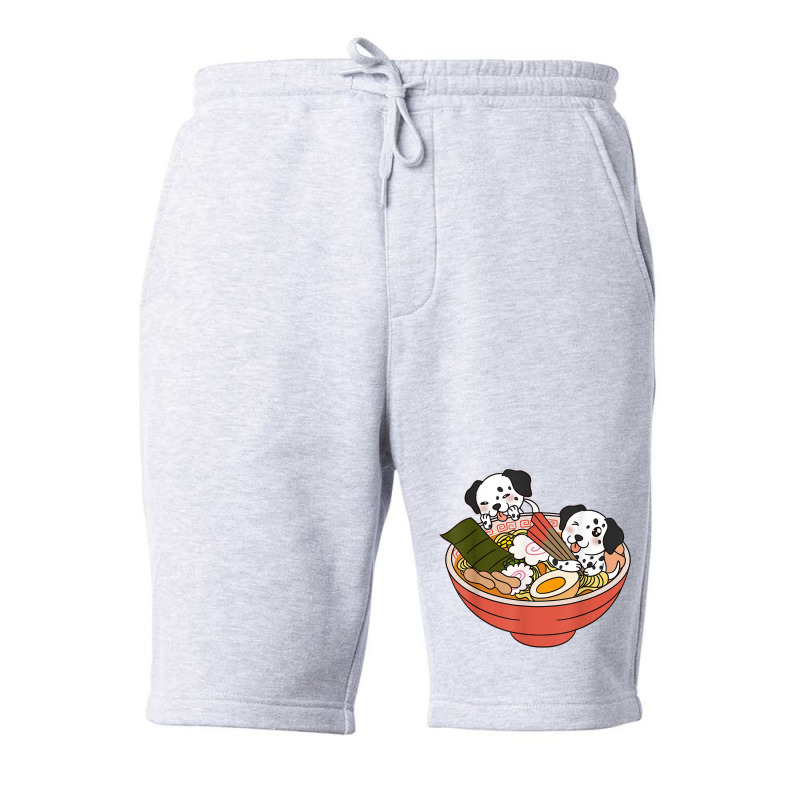 Funny Dalmatian Dog Ramen Fleece Short by robeijopicar | Artistshot