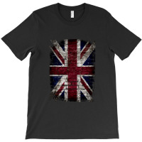 Grunge Uk Flag, Great Britain, Punk Style Distressed Wall Classic   Co T-shirt | Artistshot