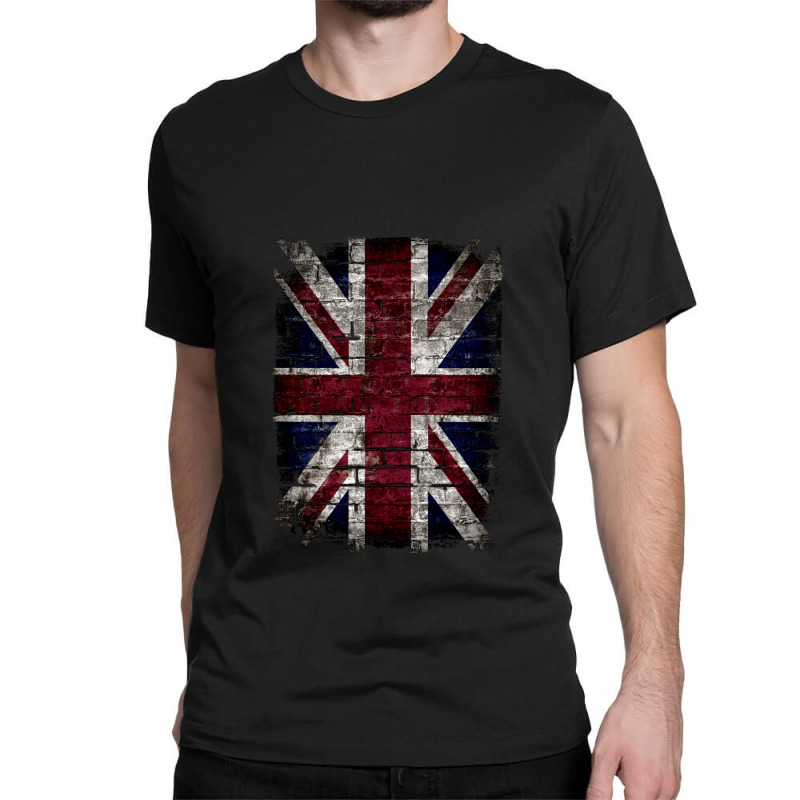 Grunge Uk Flag, Great Britain, Punk Style Distressed Wall Classic   Co Classic T-shirt | Artistshot