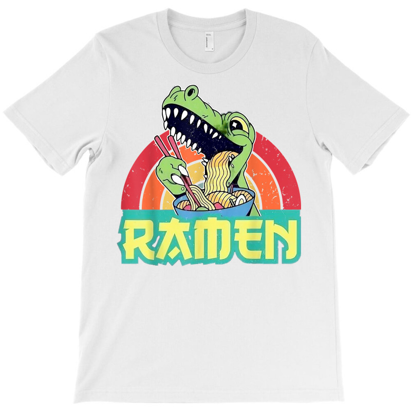 Funny Dinosaur Ramen Cute Anime Trex Japanese Ramen Noodles T-Shirt by robeijopicar | Artistshot