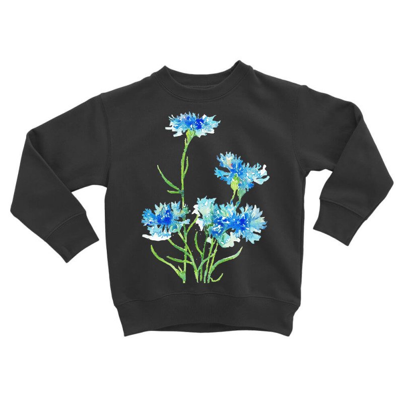 Cornflower Watercolor Painting T  Shirt Toddler Sweatshirt by oritchie954 | Artistshot