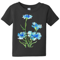 Cornflower Watercolor Painting T  Shirt Baby Tee | Artistshot