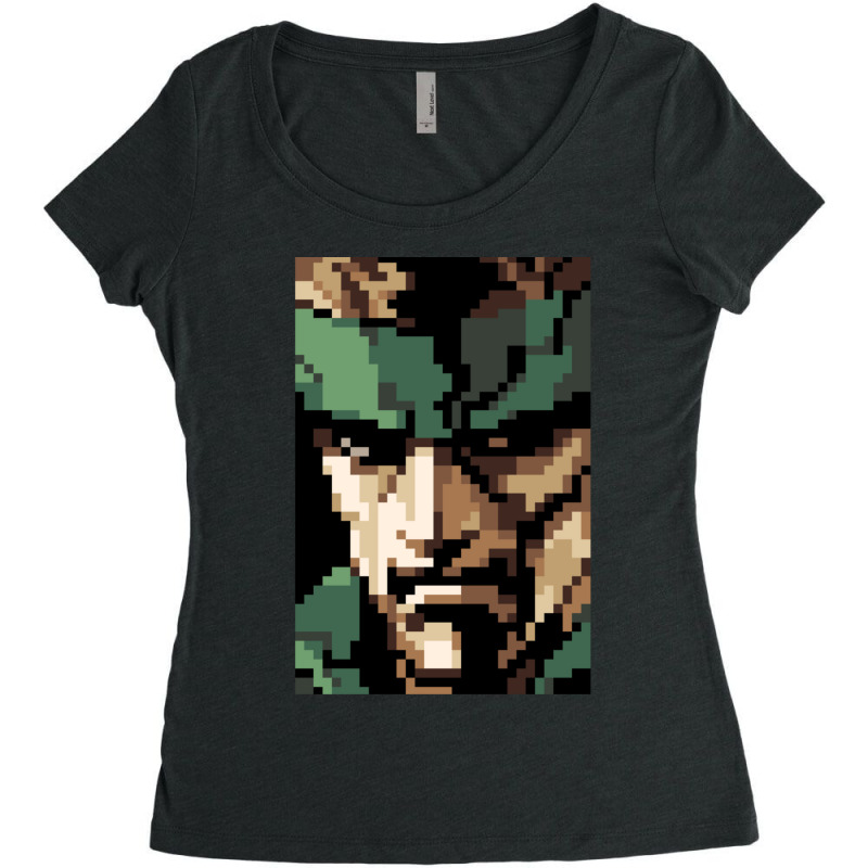 Solid Snake Women's Triblend Scoop T-shirt by hapkeluciik | Artistshot