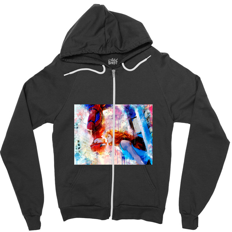 The Love In The Big City Zipper Hoodie by OmarFerrerRios | Artistshot