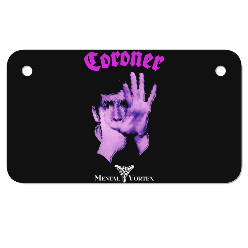 Coroner  Mental Vortex 1 Motorcycle License Plate | Artistshot