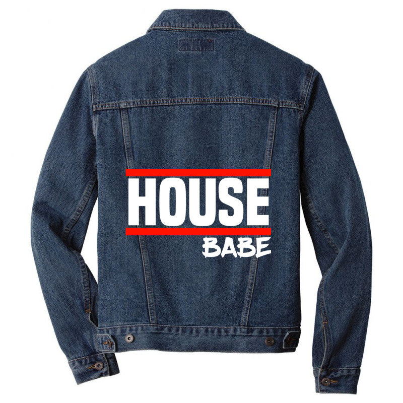 House Music House Party House Babe Premium Scoop Men Denim Jacket | Artistshot