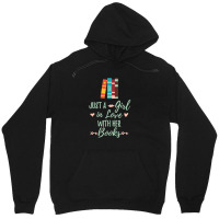 A Girl In Love With Her Books Bookworm Book Lover Unisex Hoodie | Artistshot