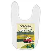 Colombia Salento Travel Poster Poster Baby Bibs | Artistshot