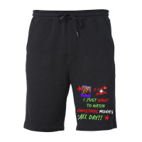 I Just Want To Watch Christmas Movies All Day Classic Fleece Short | Artistshot