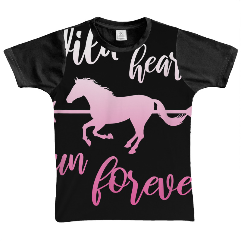 Wild Hearts Run For Ever Horse Girl Riding Horses T Shirt Graphic Youth T-shirt by darrene68stu | Artistshot