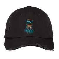 Teal Cancer Pray Believe Fight Vintage Cap | Artistshot