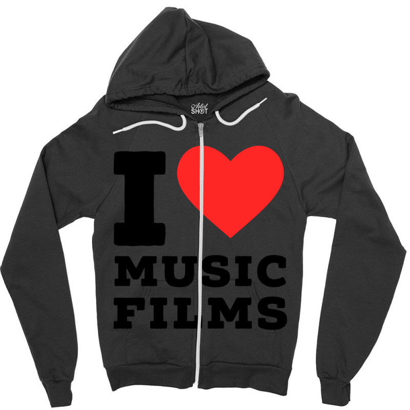 I Love Music Film Classic Zipper Hoodie | Artistshot