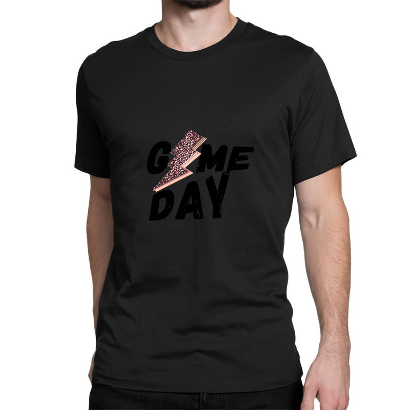 Game Day Leopard Lightning Bolt Classic T-shirt | Artistshot