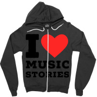 I Love Music Stories Classic Zipper Hoodie | Artistshot