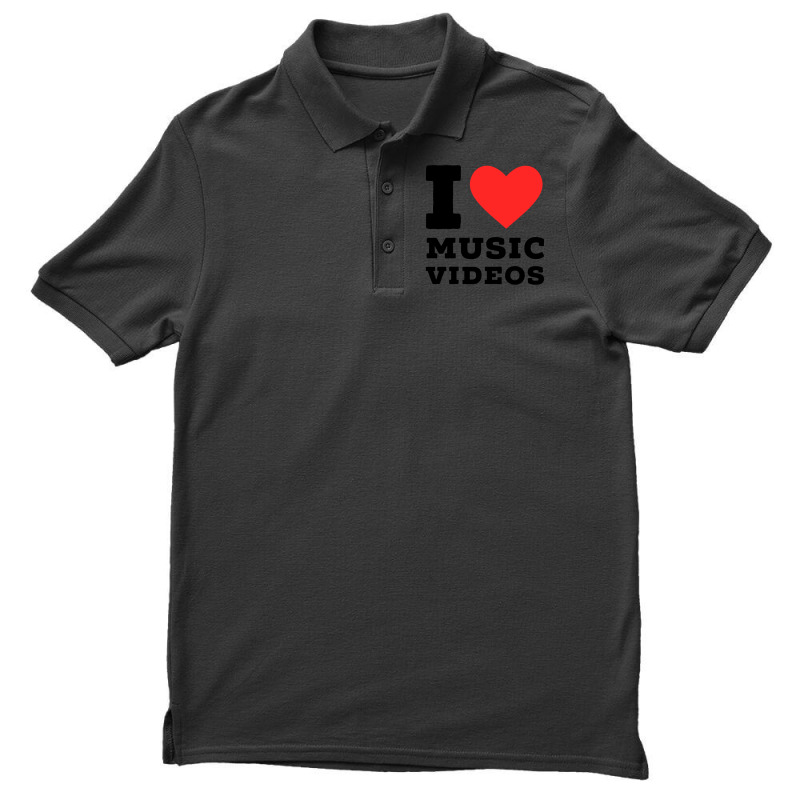 I Love Music Videos Classic Men's Polo Shirt | Artistshot