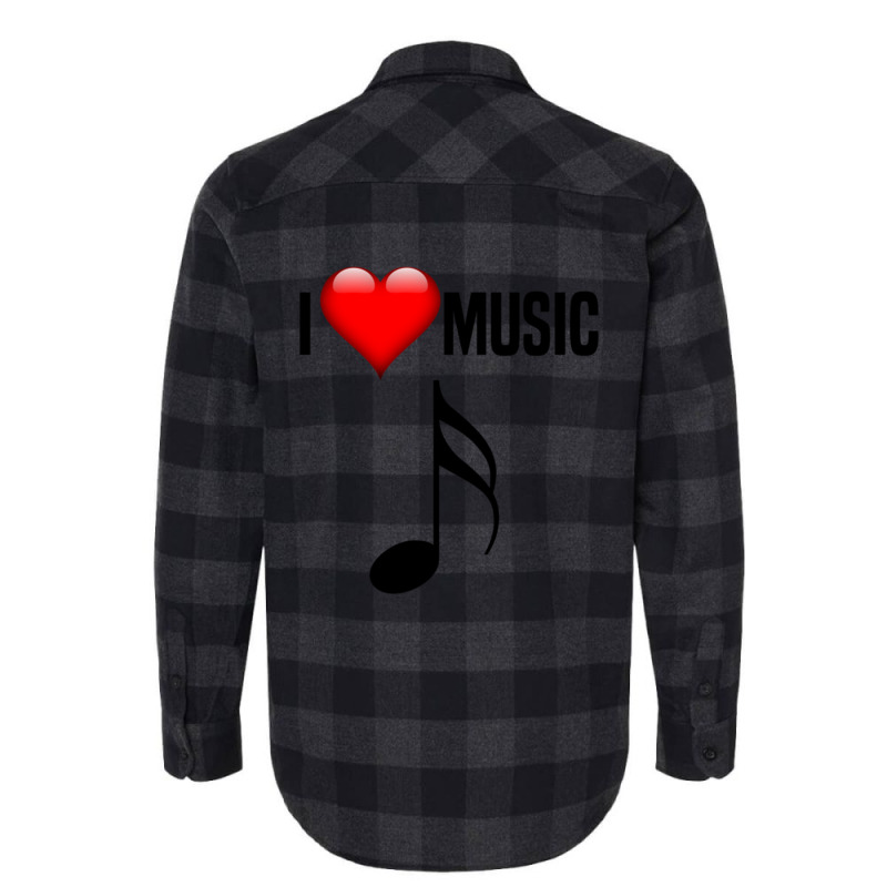 I Love Music. For All Music Lovers & Fans Classic Flannel Shirt | Artistshot