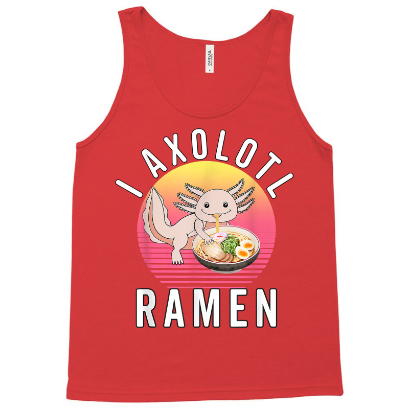 Funny Kawaii Axolotl Anime Japanese Ramen Noodles Kids Tank Top by robeijopicar | Artistshot