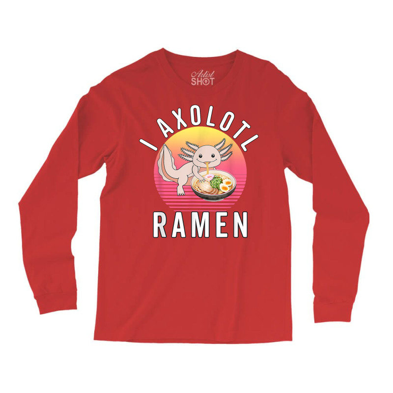 Funny Kawaii Axolotl Anime Japanese Ramen Noodles Kids Long Sleeve Shirts by robeijopicar | Artistshot