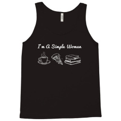 i'm a woman who loves tea pizza and books Tank Top | Artistshot