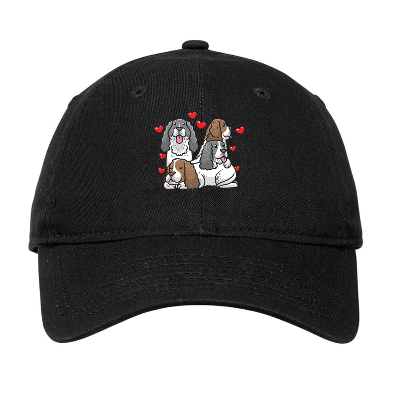 English Springer Spaniel T  Shirt English Springer Spaniel Dog Heart M Adjustable Cap | Artistshot