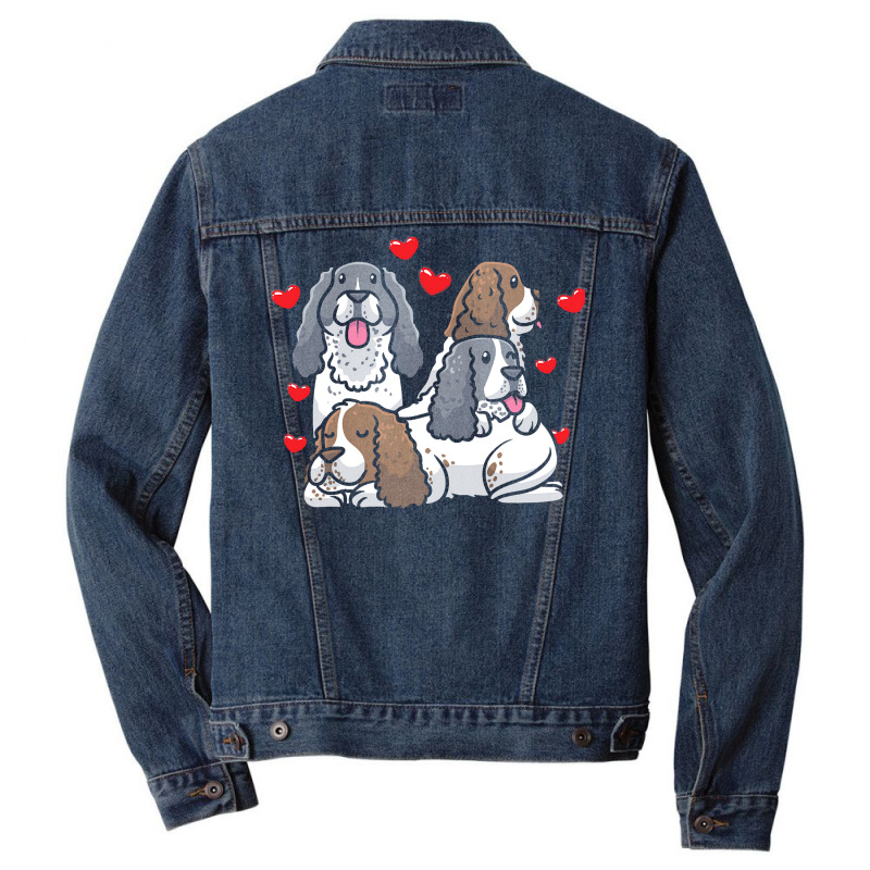 English Springer Spaniel T  Shirt English Springer Spaniel Dog Heart M Men Denim Jacket | Artistshot