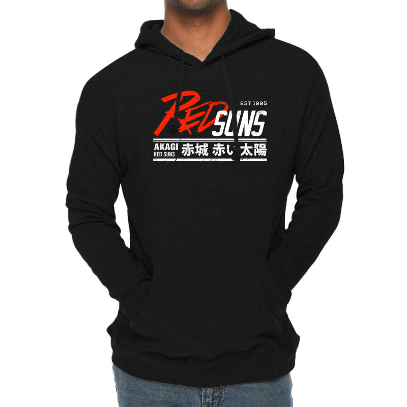 Initial D Redsuns Tee (white) Lightweight Hoodie by NANCYLTICKLE-SUMMERS | Artistshot