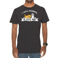 I Was Normal 2 Cats Ago Sayings Funny Christmas Gift T Shirt Vintage T-shirt | Artistshot