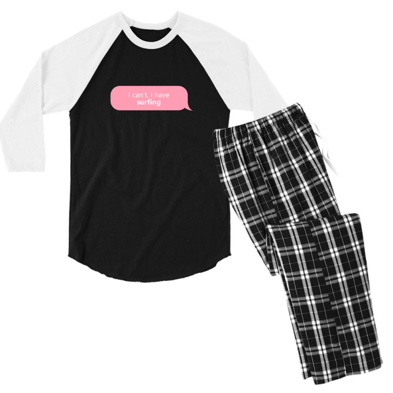 I Have Surfing In Pink Men's 3/4 Sleeve Pajama Set by ErlinaFontanillaSantos | Artistshot