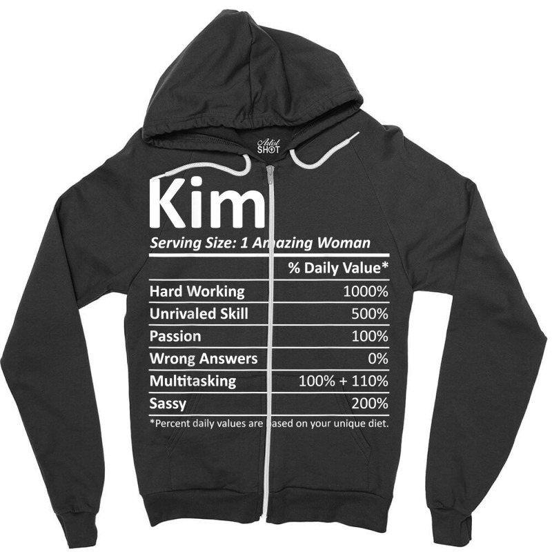 Kim Nutrition Personalized Name Funny Christmas Gift Idea T Shirt Zipper Hoodie by pacerbe | Artistshot