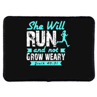 She Will Run And Not Grow Weary Rectangle Patch | Artistshot