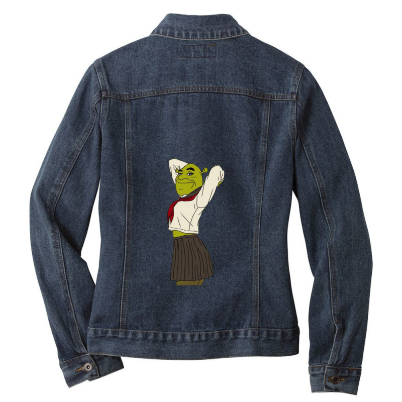 Shrek Meme Shrek Meme Shrek Meme Shrek Meme Shrek Meme Shrek Meme Shre Ladies Denim Jacket | Artistshot