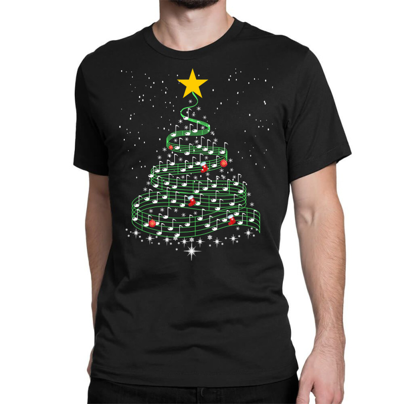 Music Note Tree Wish You A Merry Christmas Gift Musical Long Sleeve T Classic T-shirt by pacerbe | Artistshot