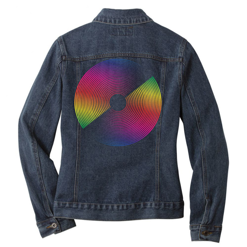 Abstract Color Lines Ladies Denim Jacket by honeysuckle | Artistshot