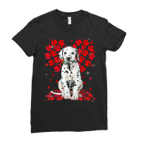 Cute Love Dalmatian Dog Valentine Pet Dog Lover T Shirt Ladies Fitted T-shirt | Artistshot